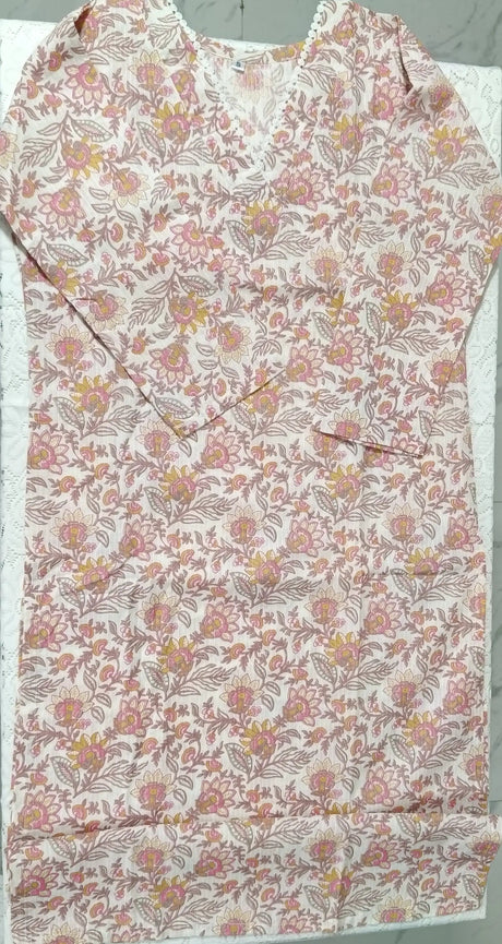 Floral patterned shirt on a white background